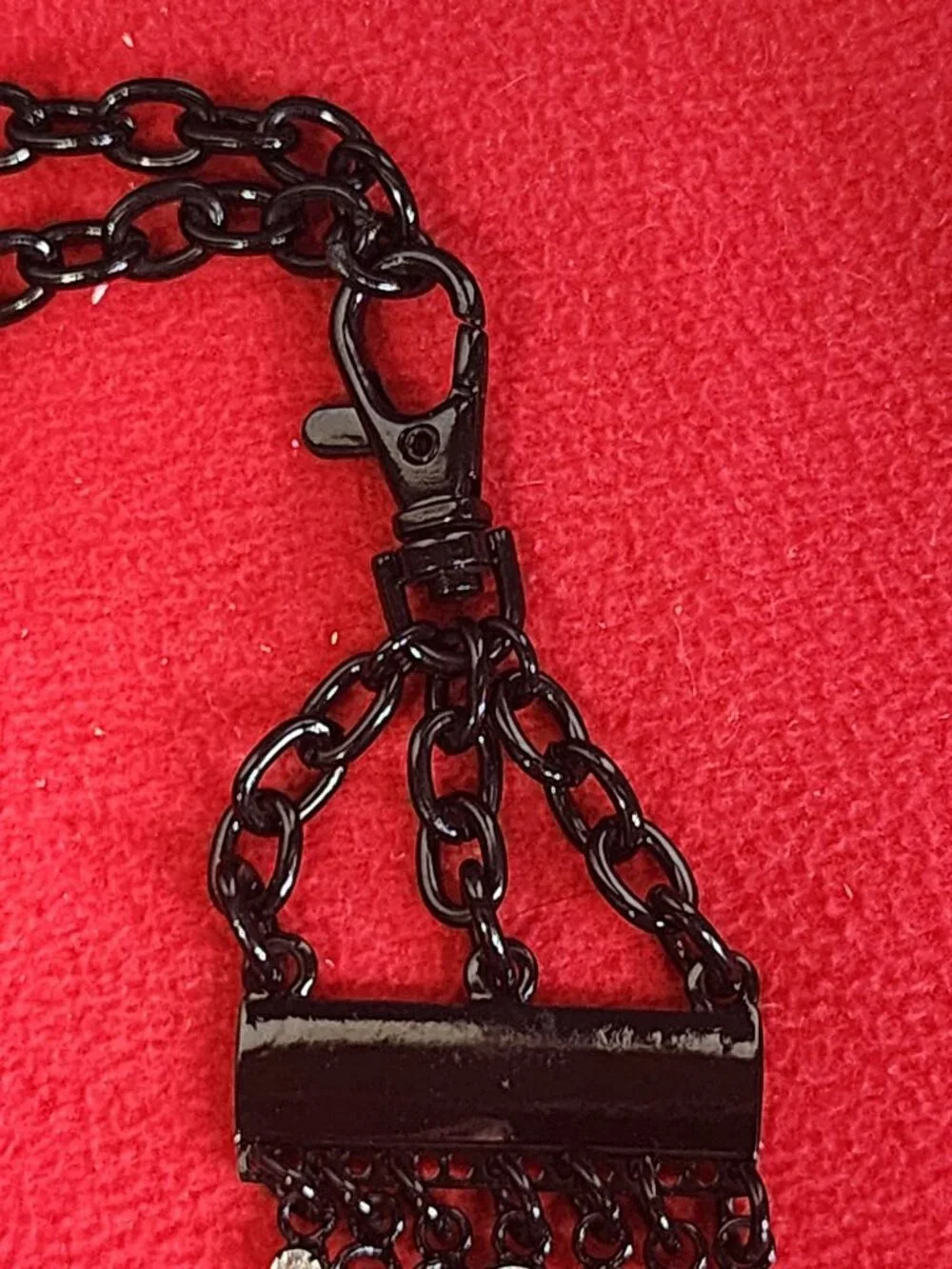 Chico's Vintage Black Metal and Rhinestone Adjustable 50.5
